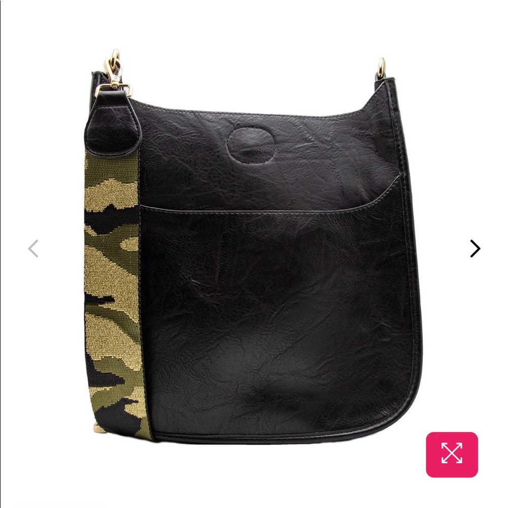 Ahdornded Black Vegan Crossbody  bag-NWT